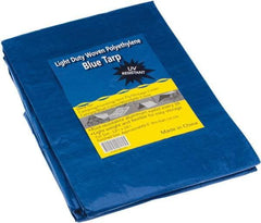 Value Collection - 16' Long x 12' Wide Polyethylene Tarp & Dust Cover - Blue, Grommet - All Tool & Supply