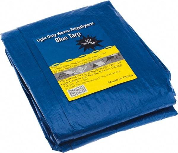 Value Collection - 30' Long x 20' Wide Polyethylene Tarp & Dust Cover - Blue - All Tool & Supply