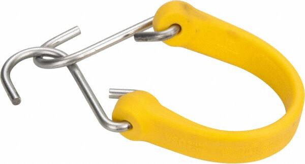 The Better Bungee - Stretch Tie Downs; Type: Heavy Duty Bungee Strap ; End Type: Triangulated Galvanized S-Hook ; Color: Yellow ; Fractional Overall Lengths: 12 ; Diameter (Inch): 5/16 - Exact Industrial Supply