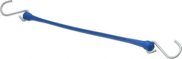 The Perfect Bungee - Heavy Duty Tie Down with S Hook - 18" OAL, Blue - All Tool & Supply