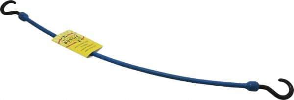 The Perfect Bungee - Light Duty Tie Down with Molded in Hooks - 24" OAL, Blue - All Tool & Supply