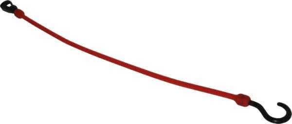 The Perfect Bungee - Stretch-n-Flex Web Tie Down with Molded in Hook & Safety Clasp - 24" OAL, Red - All Tool & Supply