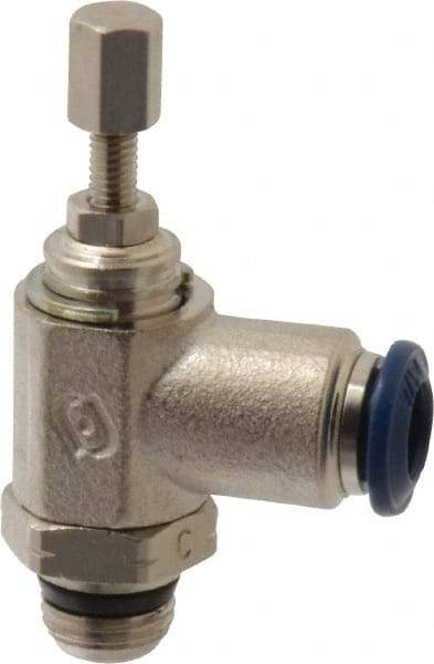 Value Collection - 145 Max psi, Meter Out Screw Adjusted Flow Control Valve - Buna N O Ring, 1/8" Tube Outside Diam - All Tool & Supply