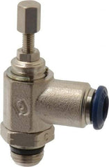 Value Collection - 145 Max psi, Meter Out Screw Adjusted Flow Control Valve - Buna N O Ring, 1/8" Tube Outside Diam - All Tool & Supply