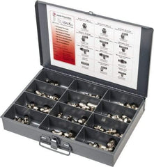 Value Collection - 60 Piece, Push to Connect Fitting Kit - Mixed Universal Threads, 4mm Tube - All Tool & Supply