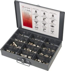 Value Collection - 60 Piece, Push to Connect Fitting Kit - Mixed Universal Threads, 8mm Tube - All Tool & Supply