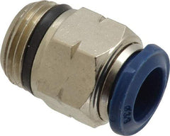 Value Collection - 3/8" Outside Diam, 3/8 Universal, Nickel Plated Brass Push-to-Connect Tube Male Connector - 250 Max psi, Tube to Universal Thread Connection, Buna O-Ring - All Tool & Supply