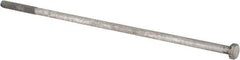 Value Collection - 1-8 Thread, 32" Length Under Head, Steel Hex Head Bolt - Hot Dipped Galvanized Coated, UNC Thread, ASTM A307, Grade 2 - All Tool & Supply