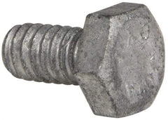 Value Collection - 1/4-20 Thread, 1/2" Length Under Head, Steel Hex Head Bolt - Hot Dipped Galvanized Coated, UNC Thread, ASTM A307, Grade 2 - All Tool & Supply