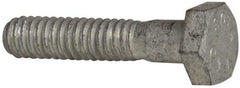 Value Collection - 1/4-20 Thread, 1-1/4" Length Under Head, Steel Hex Head Bolt - Hot Dipped Galvanized Coated, UNC Thread, ASTM A307, Grade 2 - All Tool & Supply