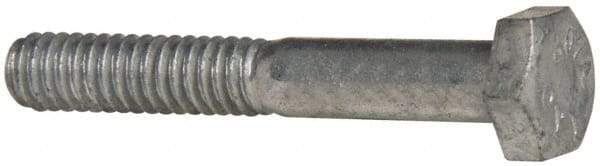 Value Collection - 1/4-20 Thread, 1-3/4" Length Under Head, Steel Hex Head Bolt - Hot Dipped Galvanized Coated, UNC Thread, ASTM A307, Grade 2 - All Tool & Supply