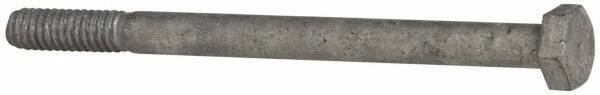 Value Collection - 1/4-20 Thread, 3-1/2" Length Under Head, Steel Hex Head Bolt - Hot Dipped Galvanized Coated, UNC Thread, ASTM A307, Grade 2 - All Tool & Supply