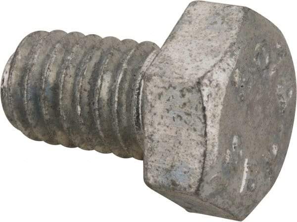 Value Collection - 5/16-18 Thread, 1/2" Length Under Head, Steel Hex Head Bolt - Hot Dipped Galvanized Coated, UNC Thread, ASTM A307, Grade 2 - All Tool & Supply