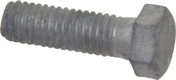 Value Collection - 3/8-16 Thread, 1-1/4" Length Under Head, Steel Hex Head Bolt - Hot Dipped Galvanized Coated, UNC Thread, ASTM A307, Grade 2 - All Tool & Supply