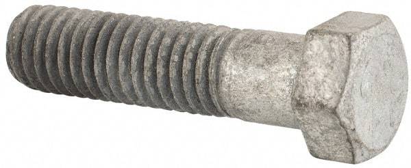 Value Collection - 7/16-14 Thread, 1-3/4" Length Under Head, Steel Hex Head Bolt - Hot Dipped Galvanized Coated, UNC Thread, ASTM A307, Grade 2 - All Tool & Supply