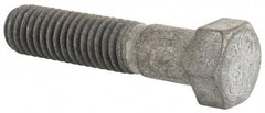 Value Collection - 7/16-14 Thread, 2" Length Under Head, Steel Hex Head Bolt - Hot Dipped Galvanized Coated, UNC Thread, ASTM A307, Grade 2 - All Tool & Supply