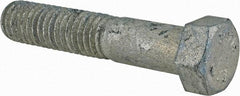 Value Collection - 7/16-14 Thread, 2-1/4" Length Under Head, Steel Hex Head Bolt - Hot Dipped Galvanized Coated, UNC Thread, ASTM A307, Grade 2 - All Tool & Supply