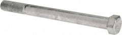 Value Collection - 7/16-14 Thread, 5" Length Under Head, Steel Hex Head Bolt - Hot Dipped Galvanized Coated, UNC Thread, ASTM A307, Grade 2 - All Tool & Supply