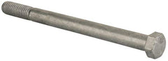 Value Collection - 7/16-14 Thread, 5-1/2" Length Under Head, Steel Hex Head Bolt - Hot Dipped Galvanized Coated, UNC Thread, ASTM A307, Grade 2 - All Tool & Supply