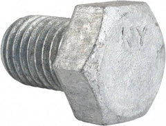 Value Collection - 3/4-10 Thread, 1" Length Under Head, Steel Hex Head Bolt - Hot Dipped Galvanized Coated, UNC Thread, ASTM A307, Grade 2 - All Tool & Supply