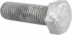 Value Collection - 3/4-10 Thread, 2-1/2" Length Under Head, Steel Hex Head Bolt - Hot Dipped Galvanized Coated, UNC Thread, ASTM A307, Grade 2 - All Tool & Supply