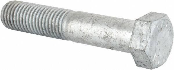 Value Collection - 3/4-10 Thread, 4" Length Under Head, Steel Hex Head Bolt - Hot Dipped Galvanized Coated, UNC Thread, ASTM A307, Grade 2 - All Tool & Supply