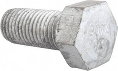 Value Collection - 7/8-9 Thread, 2" Length Under Head, Steel Hex Head Bolt - Hot Dipped Galvanized Coated, UNC Thread, ASTM A307, Grade 2 - All Tool & Supply