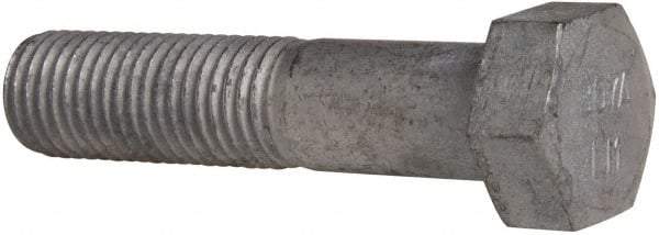 Value Collection - 1-8 Thread, 4-1/2" Length Under Head, Steel Hex Head Bolt - Hot Dipped Galvanized Coated, UNC Thread, ASTM A307, Grade 2 - All Tool & Supply