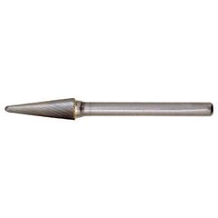 SL-1 Standard Cut Solid Carbide Bur-Included Angle Shape - Exact Industrial Supply