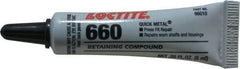 Loctite - 6 mL Tube, Silver, High Strength Paste Retaining Compound - Series 660, 24 hr Full Cure Time, Heat Removal - All Tool & Supply