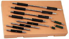 Mitutoyo - 1 to 11 Inch Long, 11 Piece Micrometer Calibration Standard Set - Accuracy Up to 0.000012 Inch, For Use with Outside Micrometer, Includes Carrying Case - All Tool & Supply