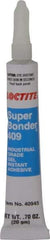 Loctite - 0.70 oz Tube Clear Instant Adhesive - Series 409, 75 sec Working Time, 24 hr Full Cure Time, Bonds to Metal, Plastic & Rubber - All Tool & Supply