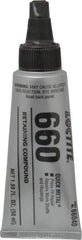 Loctite - 50 mL Tube, Silver, High Strength Paste Retaining Compound - Series 660, 24 hr Full Cure Time, Heat Removal - All Tool & Supply