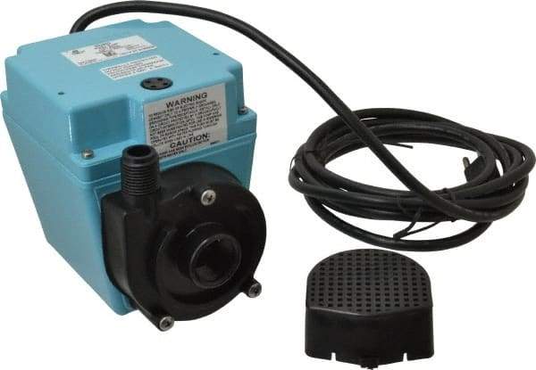 Little Giant Pumps - 670 GPH, 1/15 HP, 8.8 psi, Aluminum Miniature Submersible Pump - 3/4 Inch Inlet, 1/2 Inch MNPT Outlet, 10 Ft. Long Power Cord, 2.5 Amp - All Tool & Supply