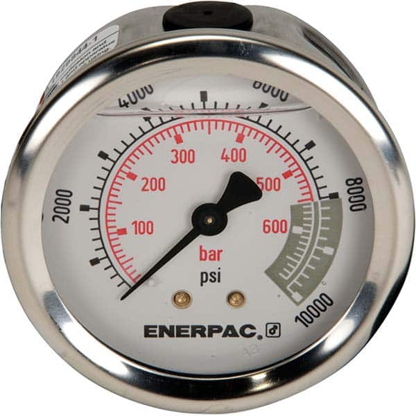 Enerpac - Hydraulic Pressure Gages & Adapters Type: Glycerine Filled Pressure Rating: 10000 - All Tool & Supply