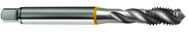 M10x1.5 6H 3-Flute Cobalt Yellow Ring Semi-Bottoming 40 degree Spiral Flute Tap-Bright - All Tool & Supply