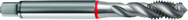 M8x1.25 6H 3-Flute Cobalt Red Ring Semi-Bottoming 40 degree Spiral Flute Tap-Bright - All Tool & Supply