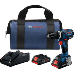 Bosch - 18 Volt 1/2" Keyless Chuck Cordless Hammer Drill - 0 to 28,500 BPM, 0 to 600 & 0 to 1,900 RPM, Reversible - All Tool & Supply