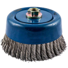 Norton - 6" Diam 5/8-11 Threaded Arbor Stainless Steel Fill Cup Brush - All Tool & Supply