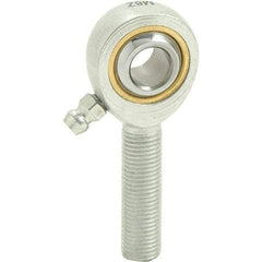 Tritan - 5/16" ID, 2-5/16" Max OD, 2,796 Lb Max Static Cap, Male Spherical Rod End - 1/4-28 RH, 7/16" Shank Diam, 1-1/4" Shank Length, Zinc Plated Carbon Steel with Sintered Oil Impregnated Bronze Raceway - All Tool & Supply