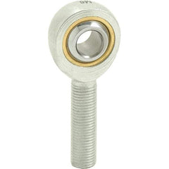 Tritan - 3/16" ID, 1-9/16" Max OD, 1,174 Lb Max Static Cap, Male Spherical Rod End - 10-32 LH, 5/16" Shank Diam, 3/4" Shank Length, Zinc Plated Carbon Steel with Sintered Oil Impregnated Bronze Raceway - All Tool & Supply