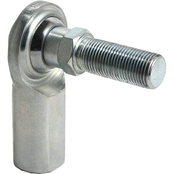 Tritan - 5/16" ID, 3,934 Lb Max Static Cap, Female Spherical Rod End - 5/16-24 UNF RH, 7/16" Shank Diam, 11/16" Shank Length, Zinc Plated Carbon Steel with Low Carbon Steel Raceway - All Tool & Supply