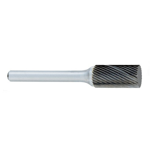 ‎SA-3 -3/8 × 3/4 LOC × 1/4 Shank × 2 OAL Cylindrical Carbide Medium Right Hand Spiral Burr - All Tool & Supply