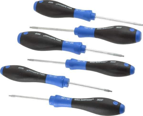 Wiha - 6 Piece TorxPlus Screwdriver Set - Bit Sizes: Torx IP6, IP7, IP8, IP9, IP10 & IP15 - All Tool & Supply