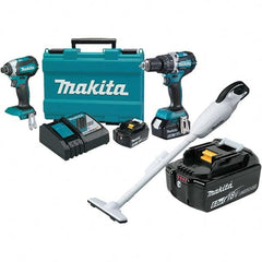 Makita - Cordless Tool Combination Kits Voltage: 18 Tools: 1/2" Hammer Drill; 1/4" Impact Driver - All Tool & Supply