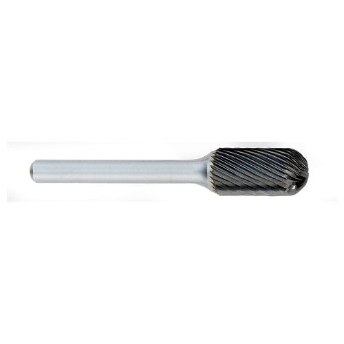 ‎SC-11 -1/8 × 1/2 LOC × 1/4 Shank × 2 OAL Cylindrical Ball Nose Carbide Medium Right Hand Spiral Burr - All Tool & Supply