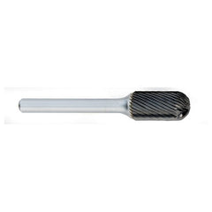 ‎SC-1 -1/4 × 5/8 LOC × 1/4 Shank × 2 OAL Cylindrical Ball Nose Carbide Medium Right Hand Spiral Burr - All Tool & Supply