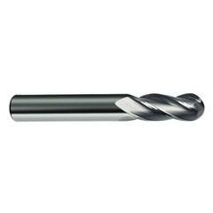 3/16" Dia. - 2-1/2" OAL - 30 Helix Bright CBD Ball Nose EM - 4 FL - All Tool & Supply