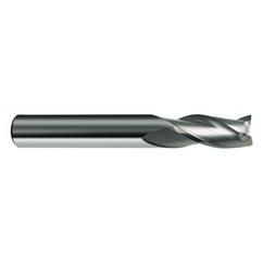 3/8 Dia. x 3 Overall Length 3-Flute Square End Solid Carbide SE End Mill-Round Shank-Center Cut-Uncoated - All Tool & Supply