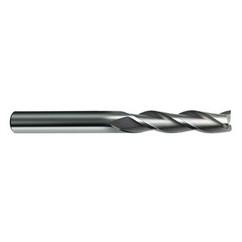 1/4 Dia. x 4 Overall Length 3-Flute Square End Solid Carbide SE End Mill-Round Shank-Center Cut-Uncoated - All Tool & Supply